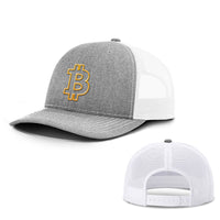 Load image into Gallery viewer, Bitcoin Outline Hats - BustedTees.com
