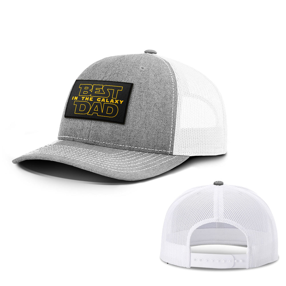 Best Dad In The Galaxy Patch Hats - BustedTees.com