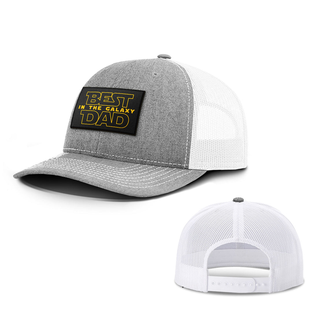 Best Dad In The Galaxy Patch Hats - BustedTees.com