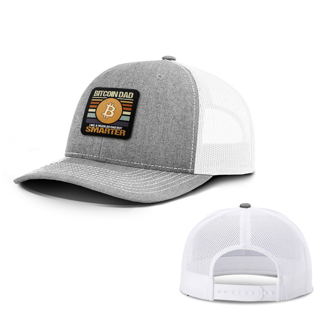 Bitcoin Dad Smarter Patch Hats - BustedTees.com