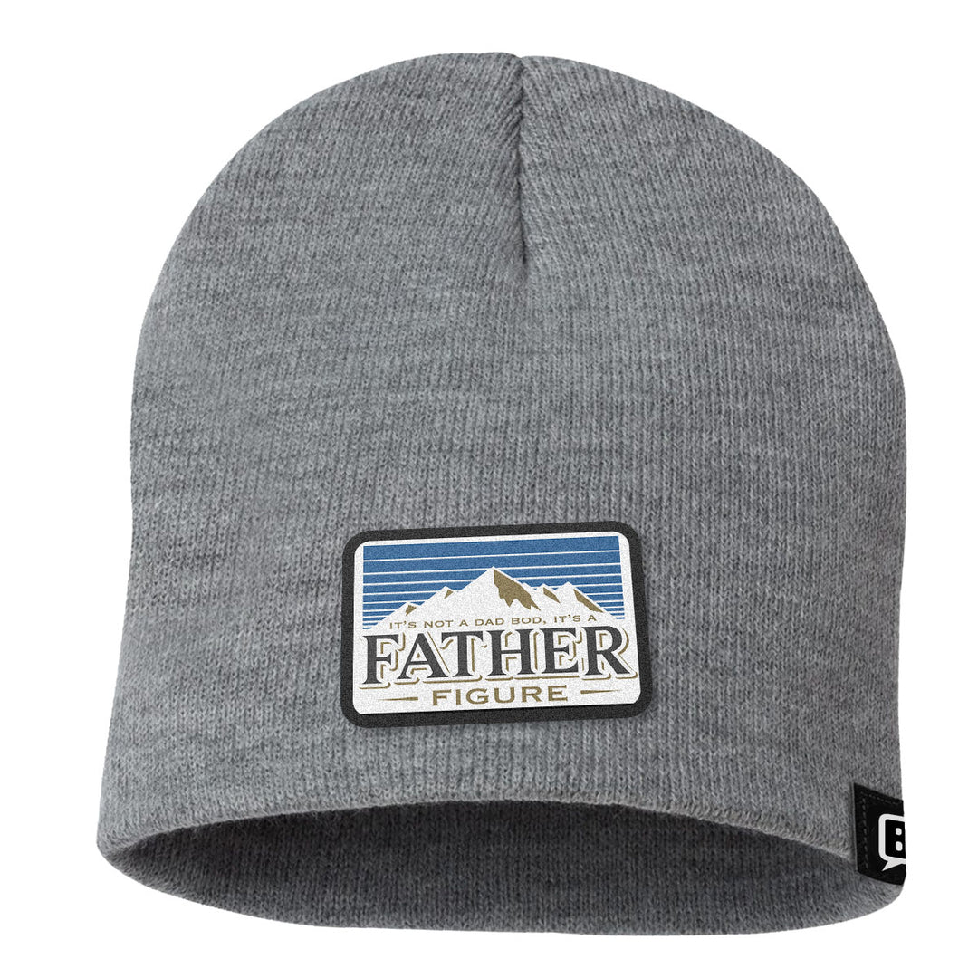 Dad Bod Father Figure Patch Beanies - BustedTees.com