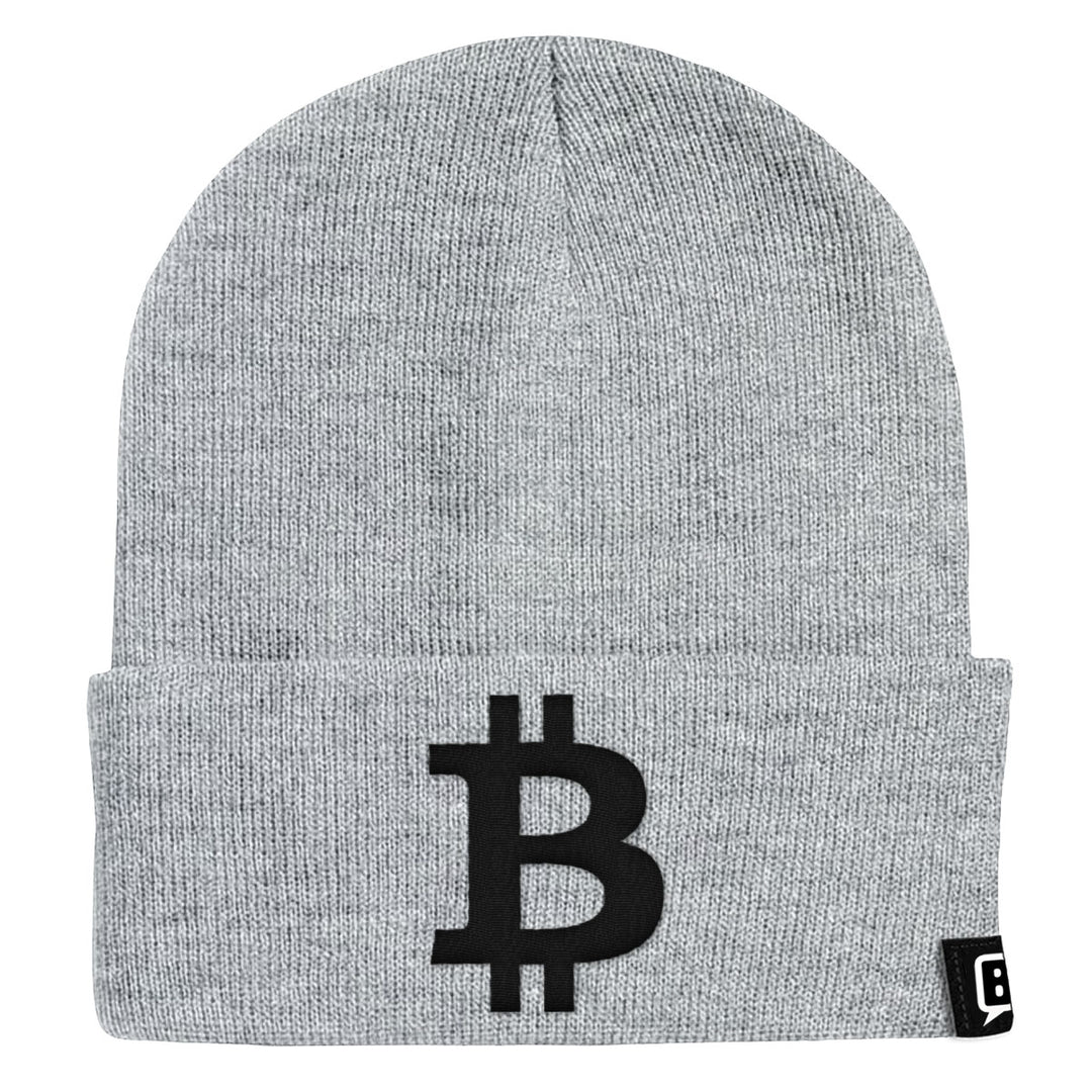 Bitcoin Logo Beanies - BustedTees.com