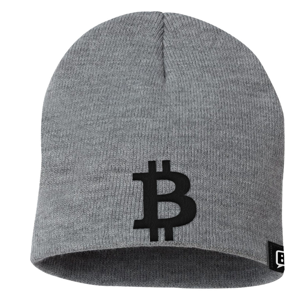 Bitcoin Logo Beanies - BustedTees.com