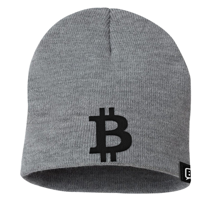 Bitcoin Logo Beanies - BustedTees.com