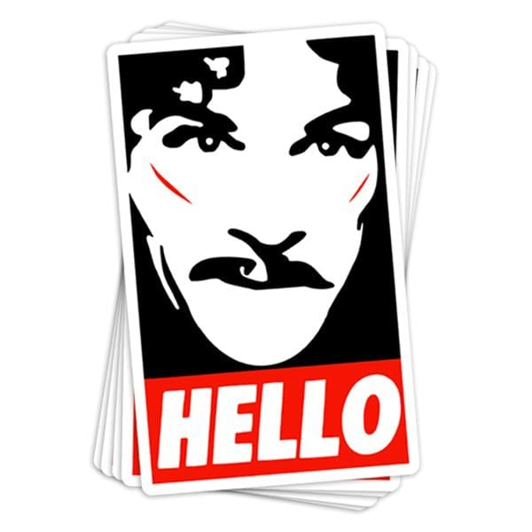 Hello Vinyl Sticker - BustedTees.com