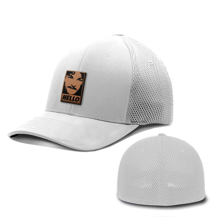 Hello Leather Patch Hats - BustedTees.com