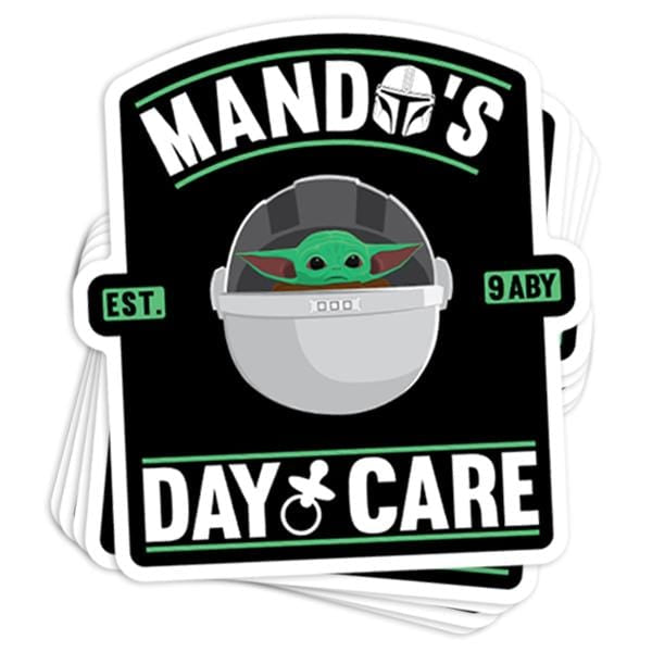 Mando's Day Care Vinyl Sticker - BustedTees.com