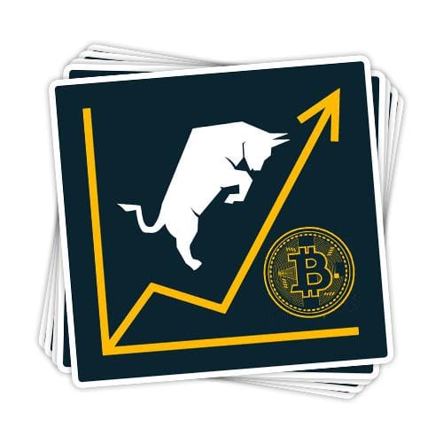 Bull Bitcoin Vinyl Sticker - BustedTees.com