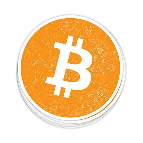 Bitcoin Icon Vinyl Sticker - BustedTees.com
