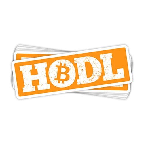 HODL Vinyl Sticker - BustedTees.com