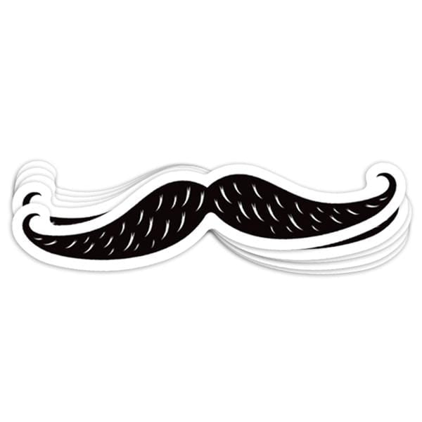 Mustache Vinyl Sticker - BustedTees.com