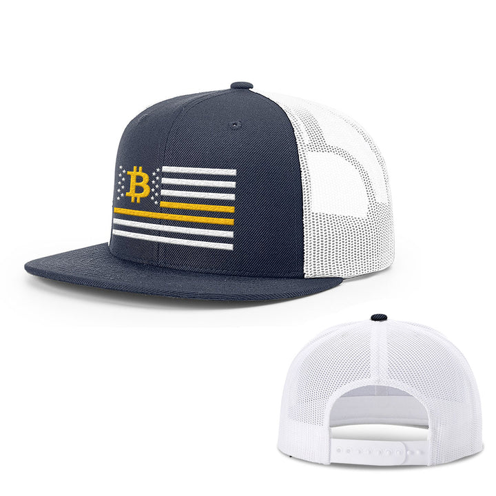 Bitcoin Flag Hats - BustedTees.com