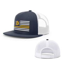 Load image into Gallery viewer, Bitcoin Flag Hats - BustedTees.com
