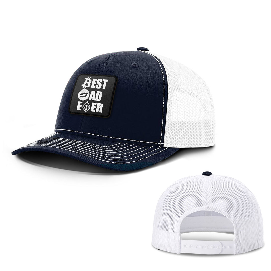 Best Dad Ever Crypto Patch Hats - BustedTees.com