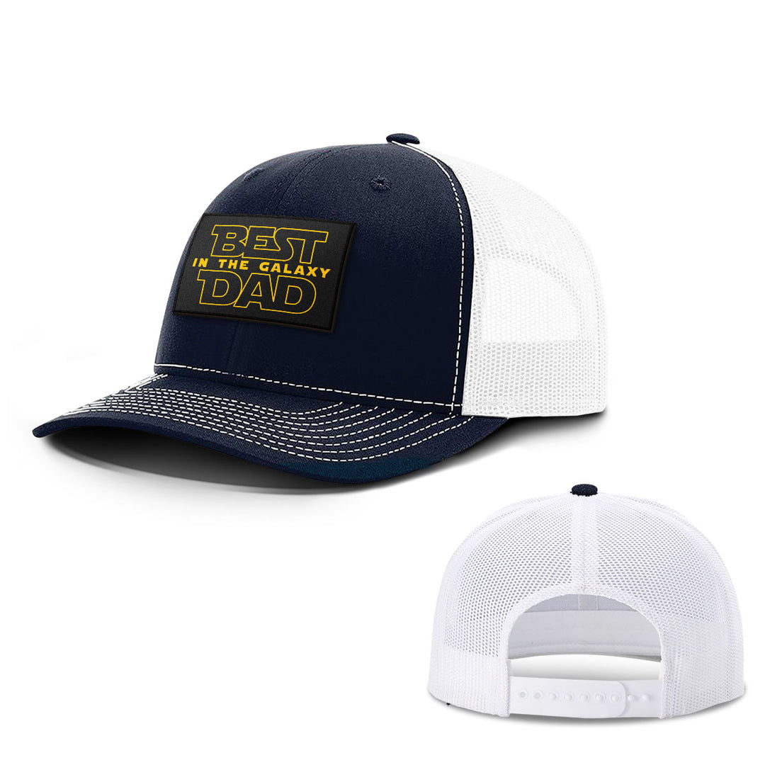 Best Dad In The Galaxy Patch Hats - BustedTees.com