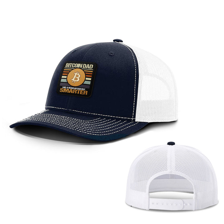 Bitcoin Dad Smarter Patch Hats - BustedTees.com
