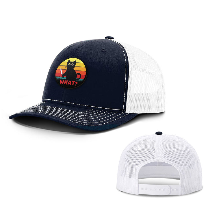 Retro Murderous Cat Patch Hats - BustedTees.com