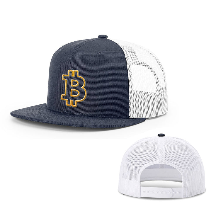 Bitcoin Outline Hats - BustedTees.com