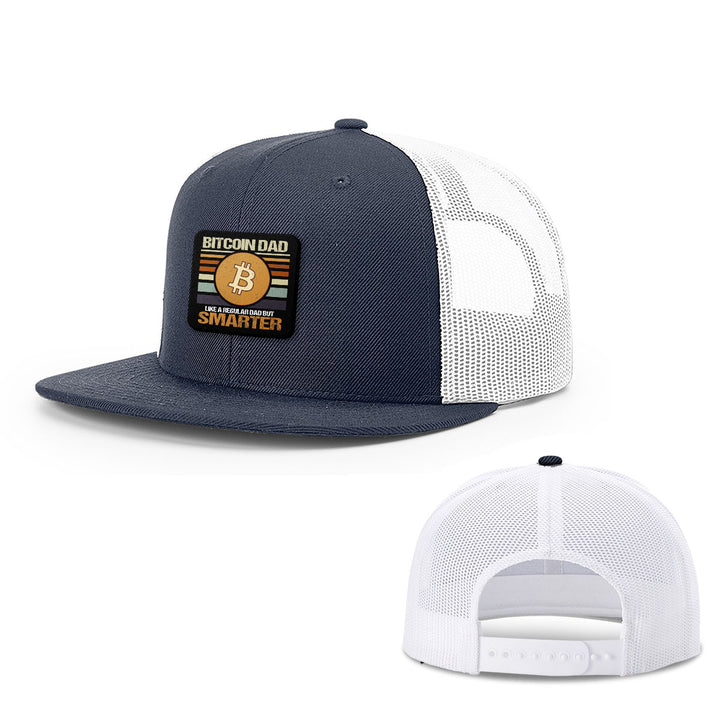 Bitcoin Dad Smarter Patch Hats - BustedTees.com