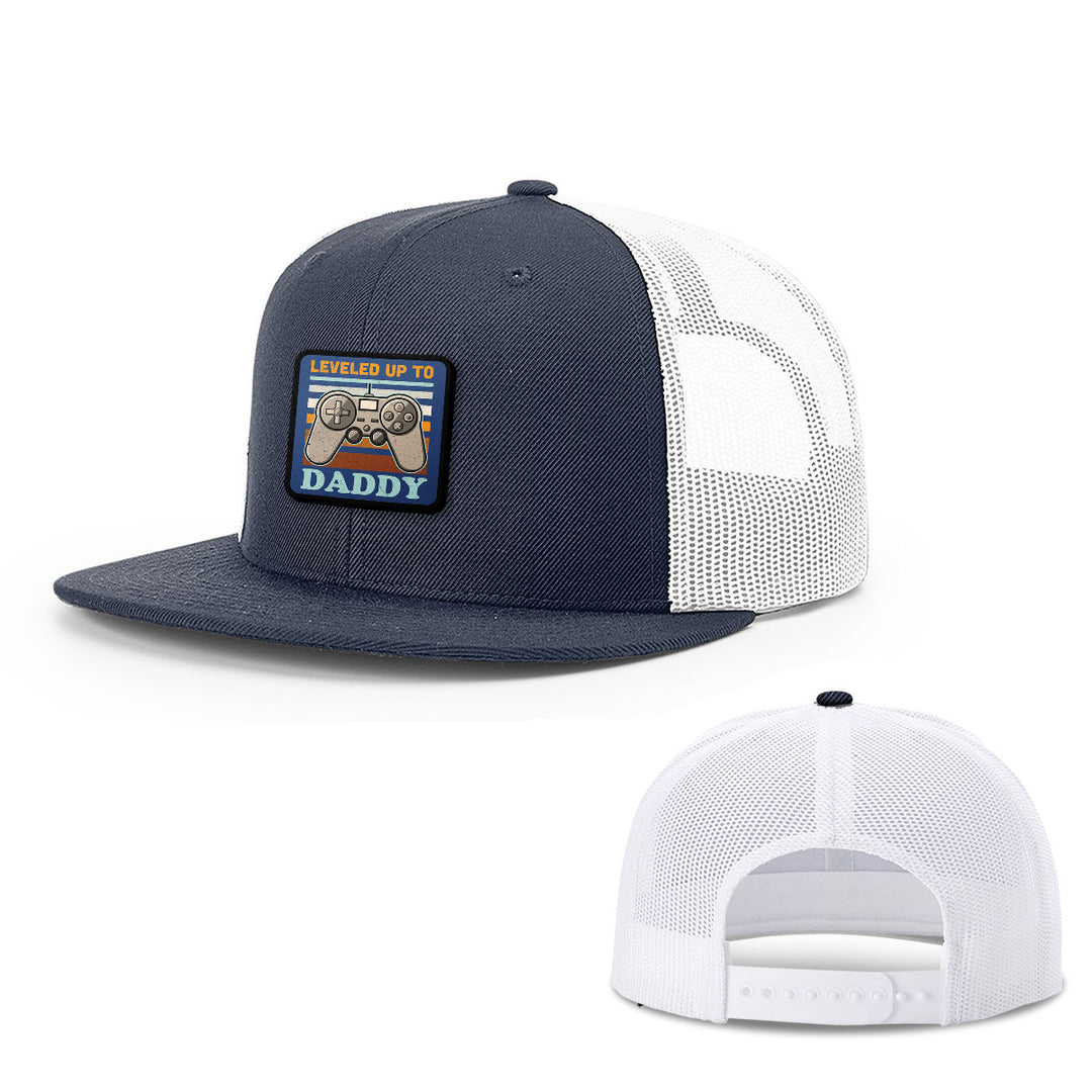 Leveled Up to Daddy Patch Hats - BustedTees.com