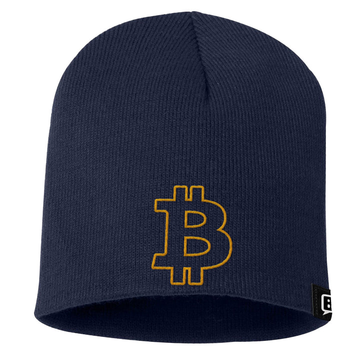 Bitcoin Outline Beanies - BustedTees.com