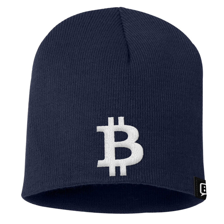 Bitcoin Logo Beanies - BustedTees.com