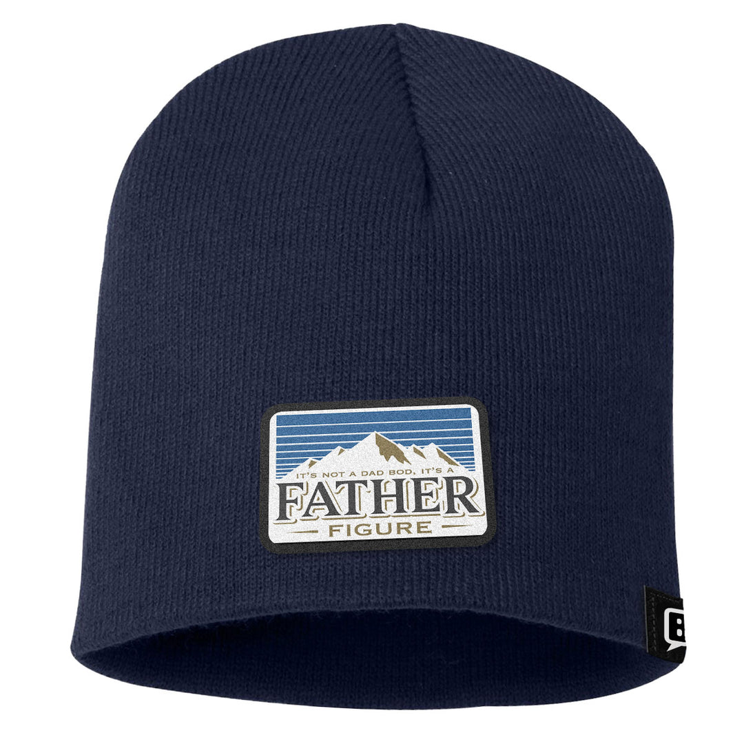 Dad Bod Father Figure Patch Beanies - BustedTees.com