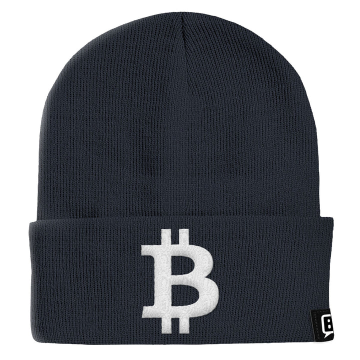Bitcoin Logo Beanies - BustedTees.com
