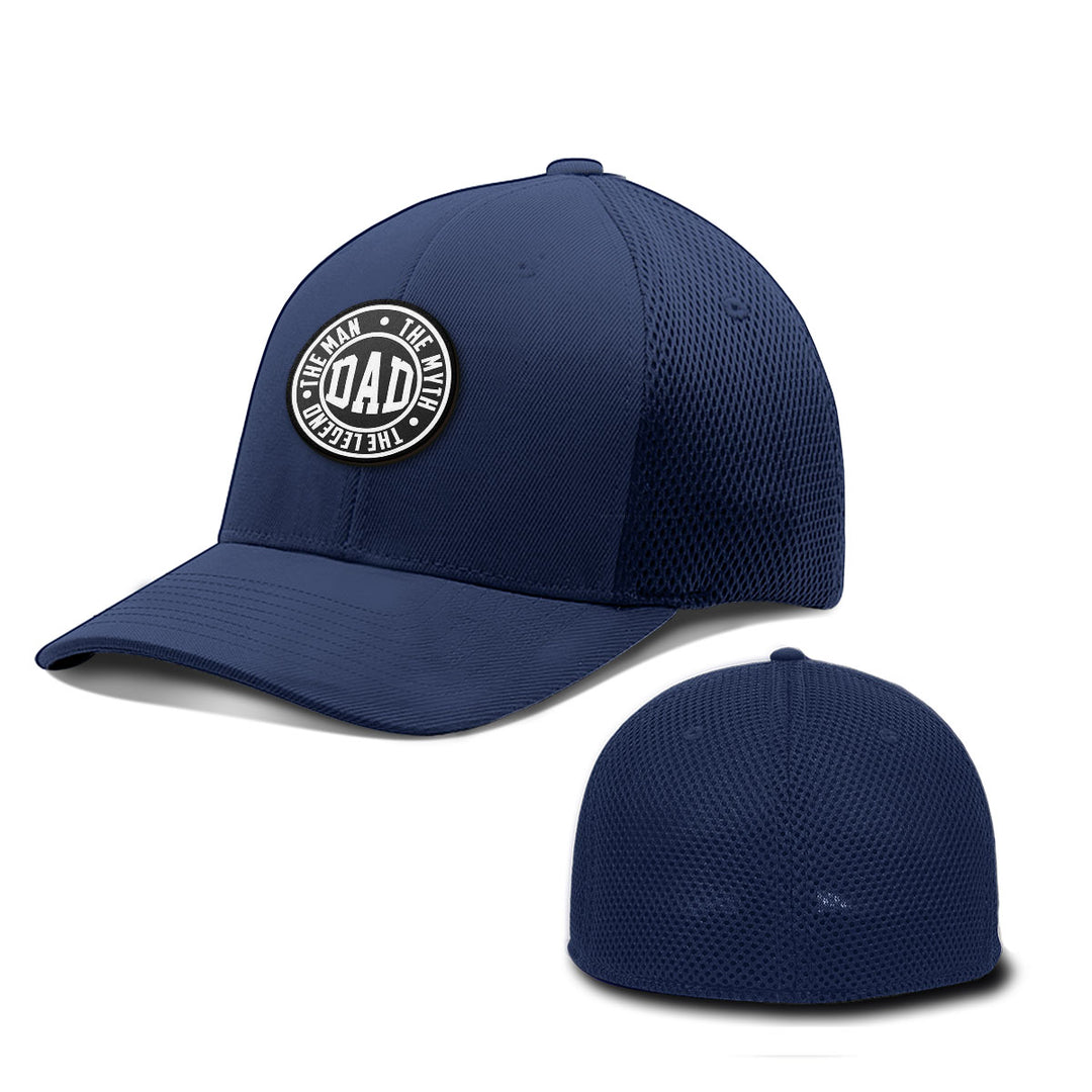 Daddy The Man The Myth Patch Hats - BustedTees.com