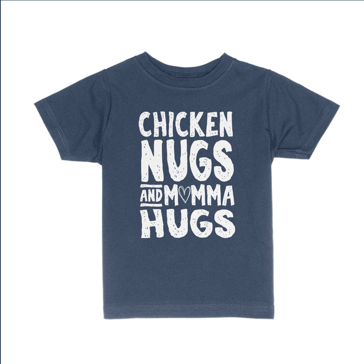 Chicken Nugs and Momma Hugs Kids Shirts - BustedTees.com