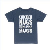 Load image into Gallery viewer, Chicken Nugs and Momma Hugs Kids Shirts - BustedTees.com
