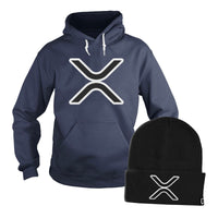 Load image into Gallery viewer, XRP Logo Hoodie + Free Beanie
