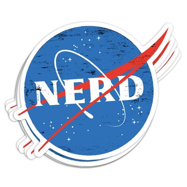 NERD Vinyl Sticker - BustedTees.com
