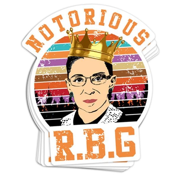 Notorious RBG Vinyl Sticker - BustedTees.com