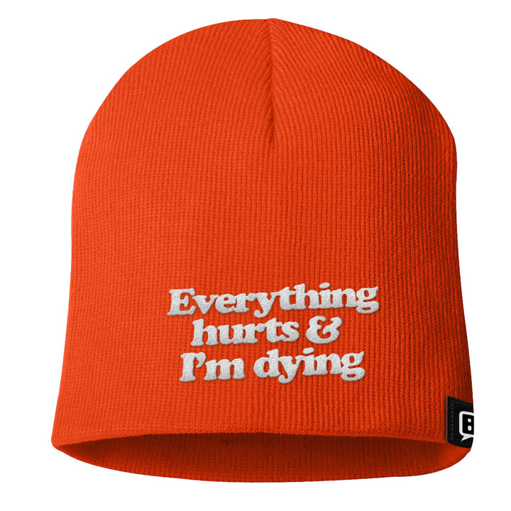 Everything Hurts And I'm Dying Beanies - BustedTees.com