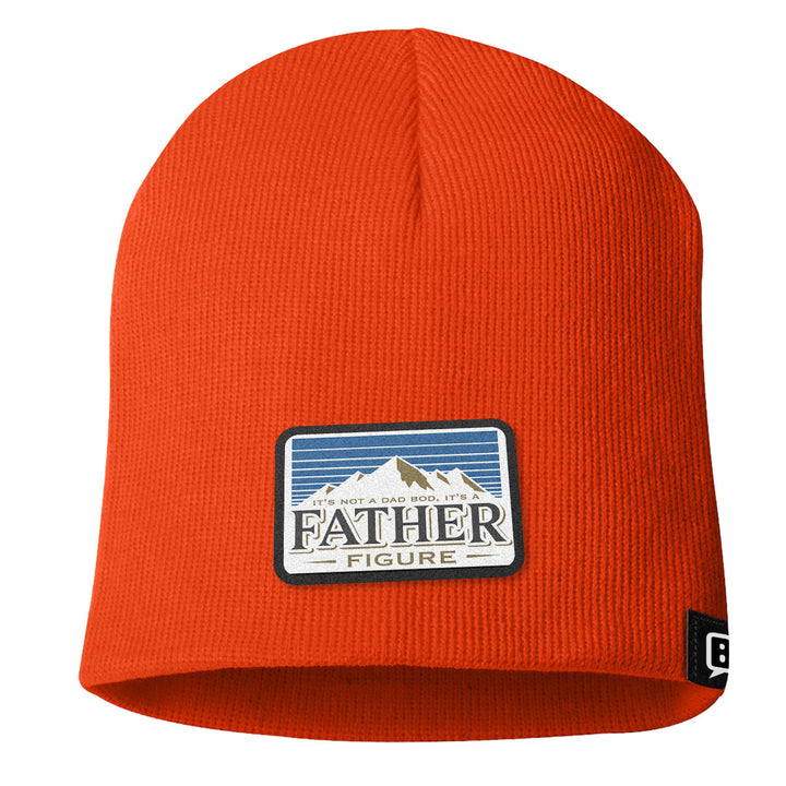 Dad Bod Father Figure Patch Beanies - BustedTees.com