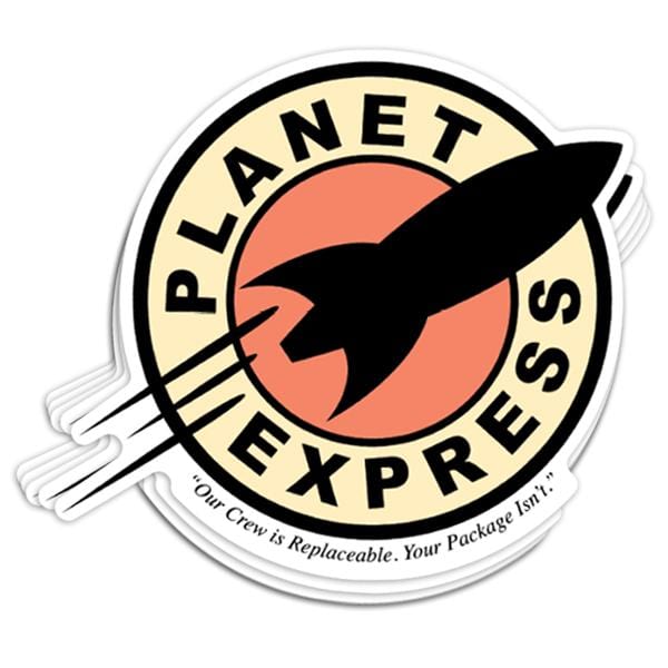 Planet Express Vinyl Sticker - BustedTees.com
