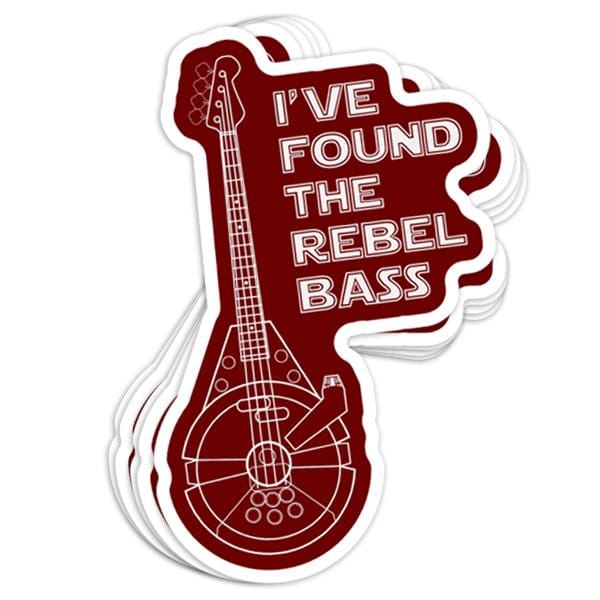 Rebel Bass Vinyl Sticker - BustedTees.com