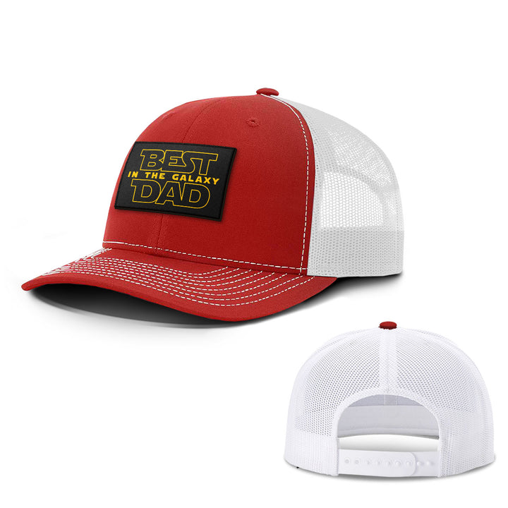 Best Dad In The Galaxy Patch Hats - BustedTees.com