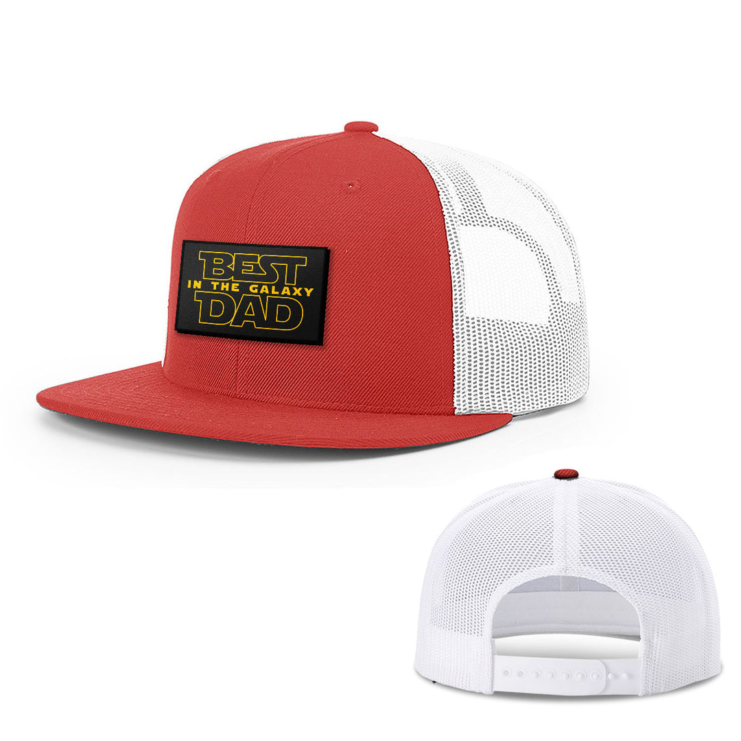 Best Dad In The Galaxy Patch Hats - BustedTees.com