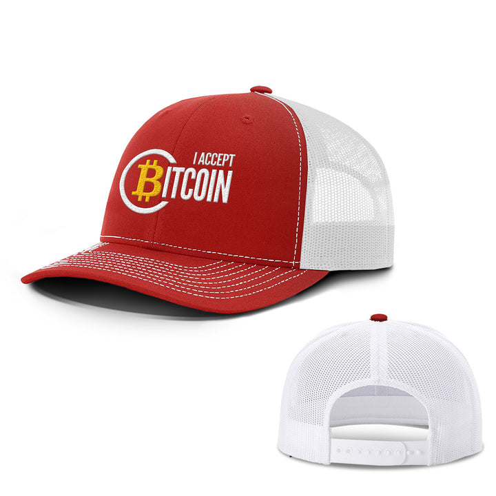I Accept Bitcoin Hats - BustedTees.com