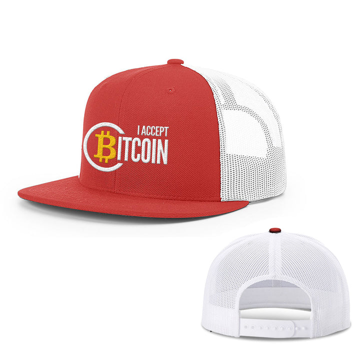 I Accept Bitcoin Hats - BustedTees.com