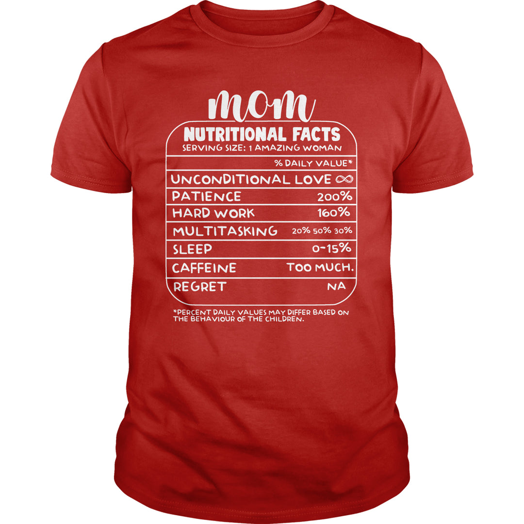 Mom Nutrition Facts - BustedTees.com