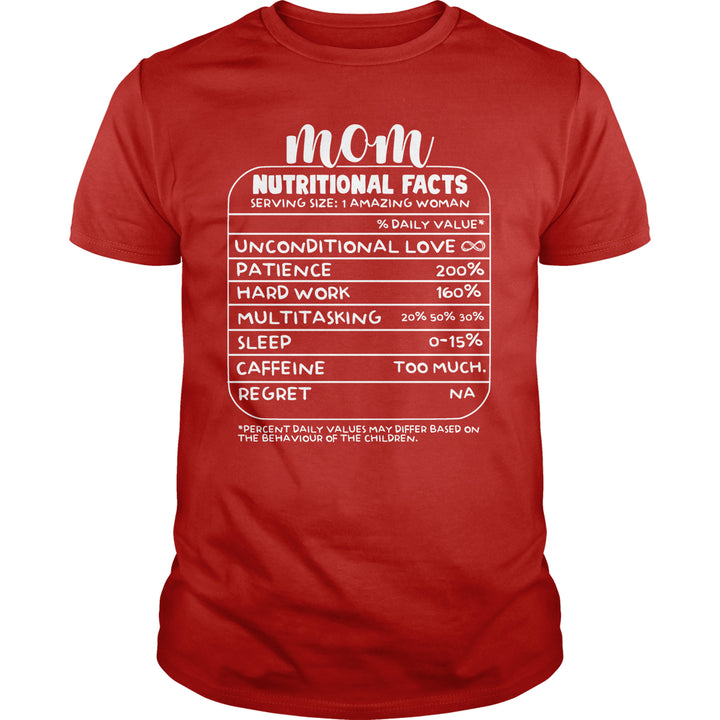 Mom Nutrition Facts - BustedTees.com