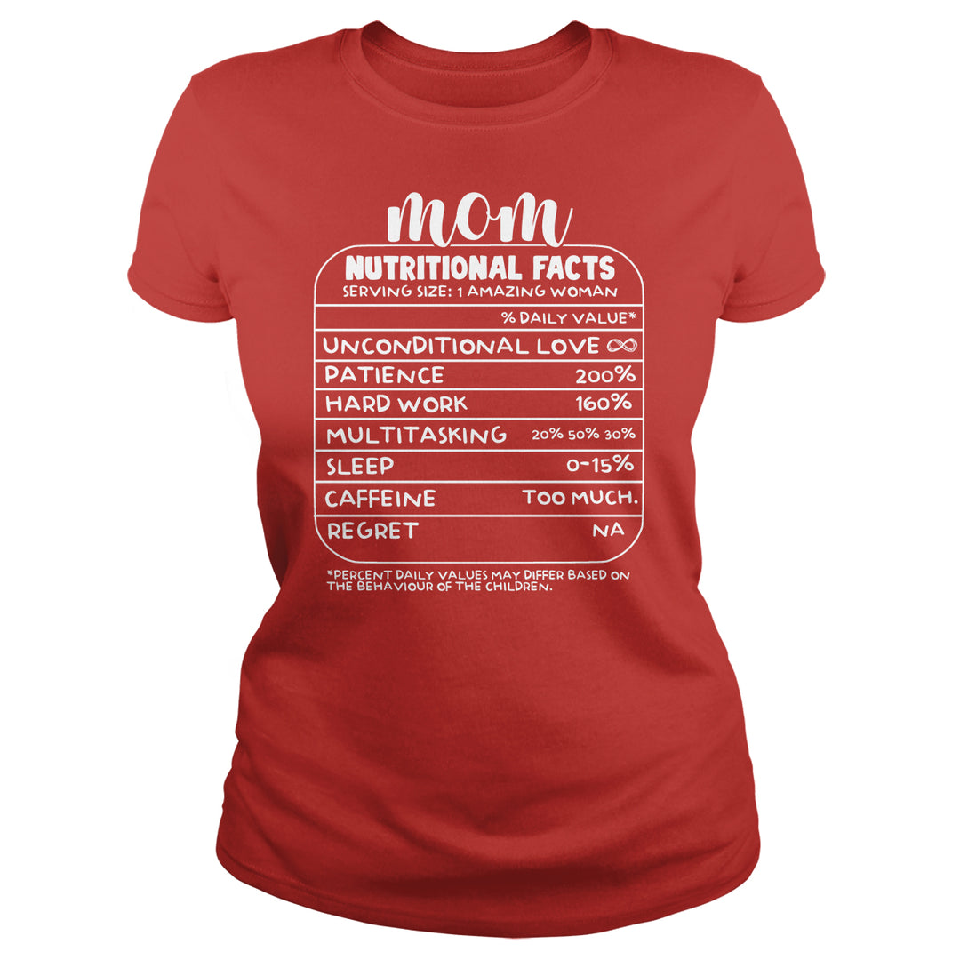 Mom Nutrition Facts - BustedTees.com