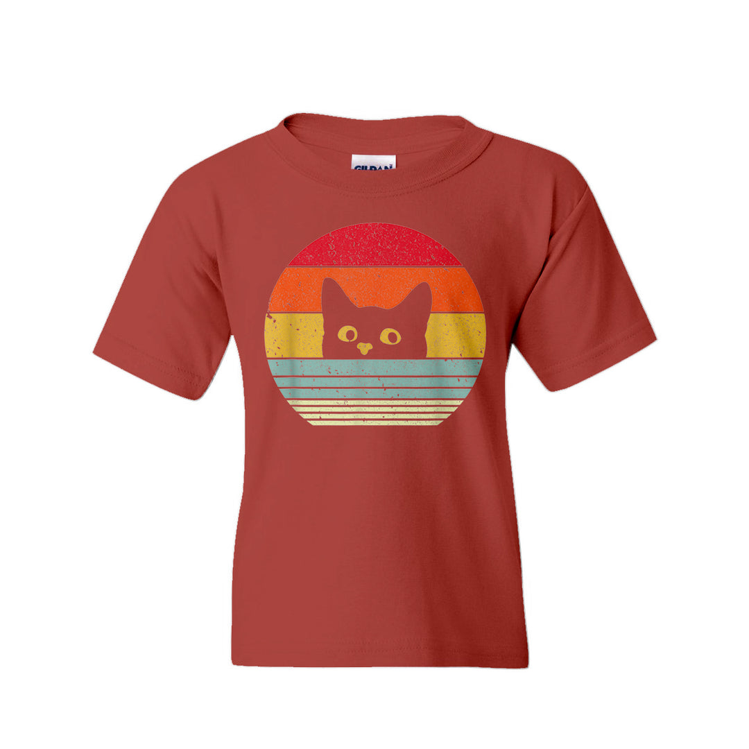 Cat Shirt Retro Style  Kids Shirt - BustedTees.com
