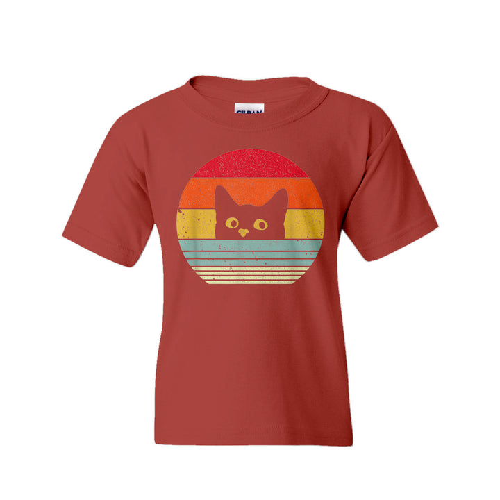 Cat Shirt Retro Style  Kids Shirt - BustedTees.com