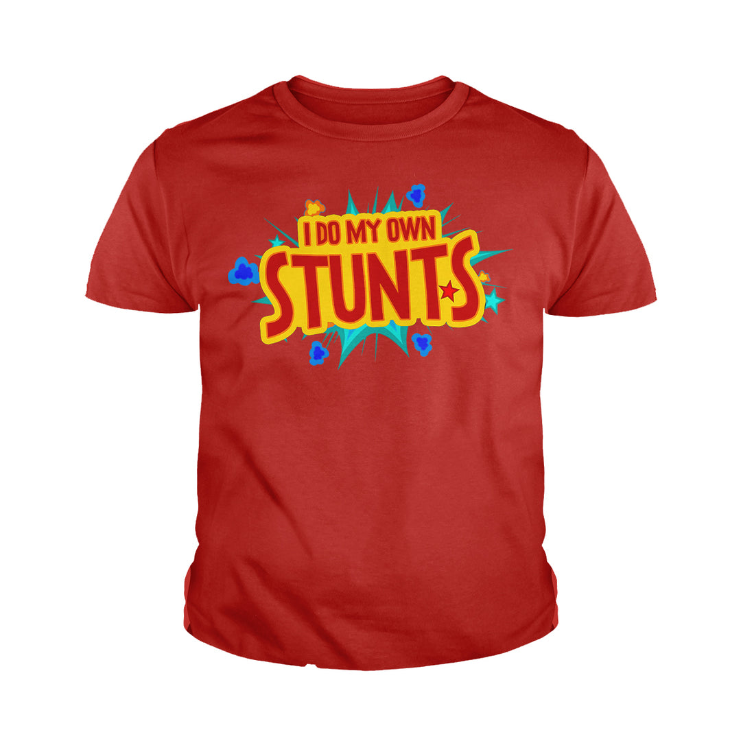 I Do My Own Stunts Kids Shirts - BustedTees.com