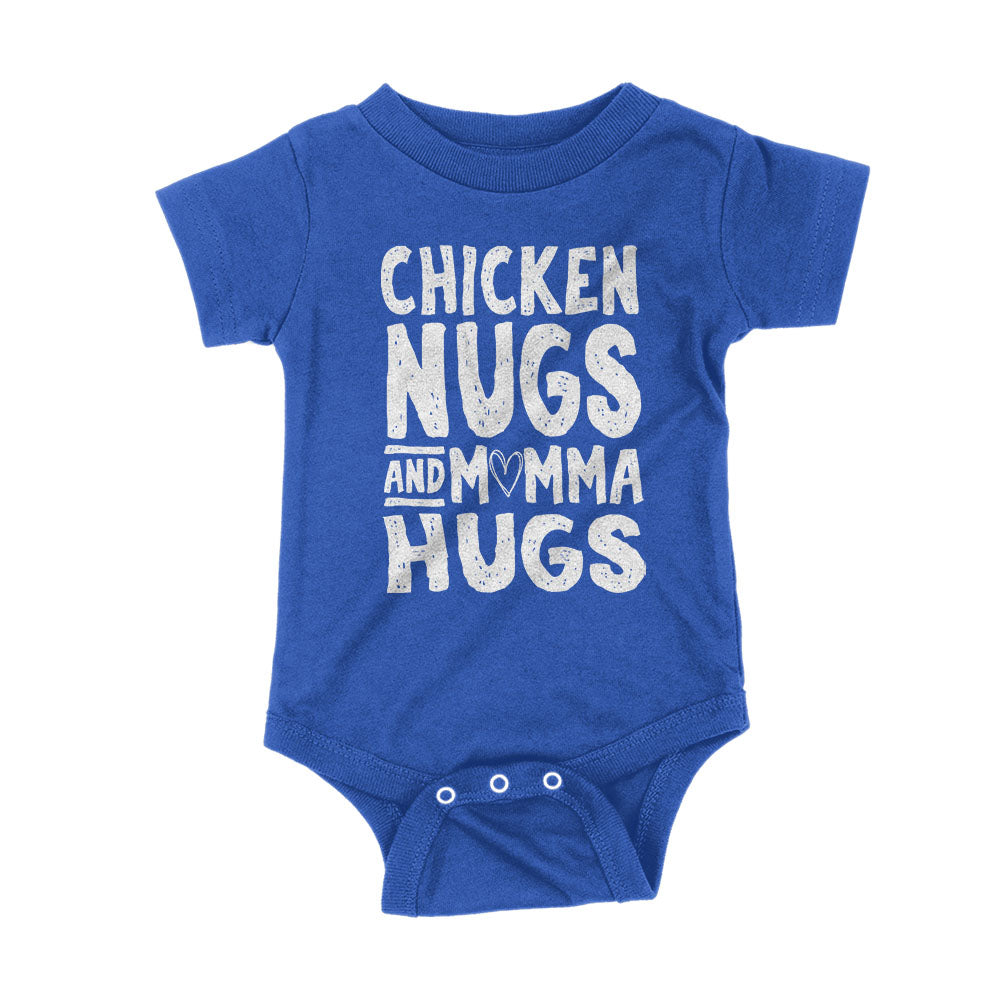 Chicken Nugs and Momma Hugs Kids Shirts - BustedTees.com