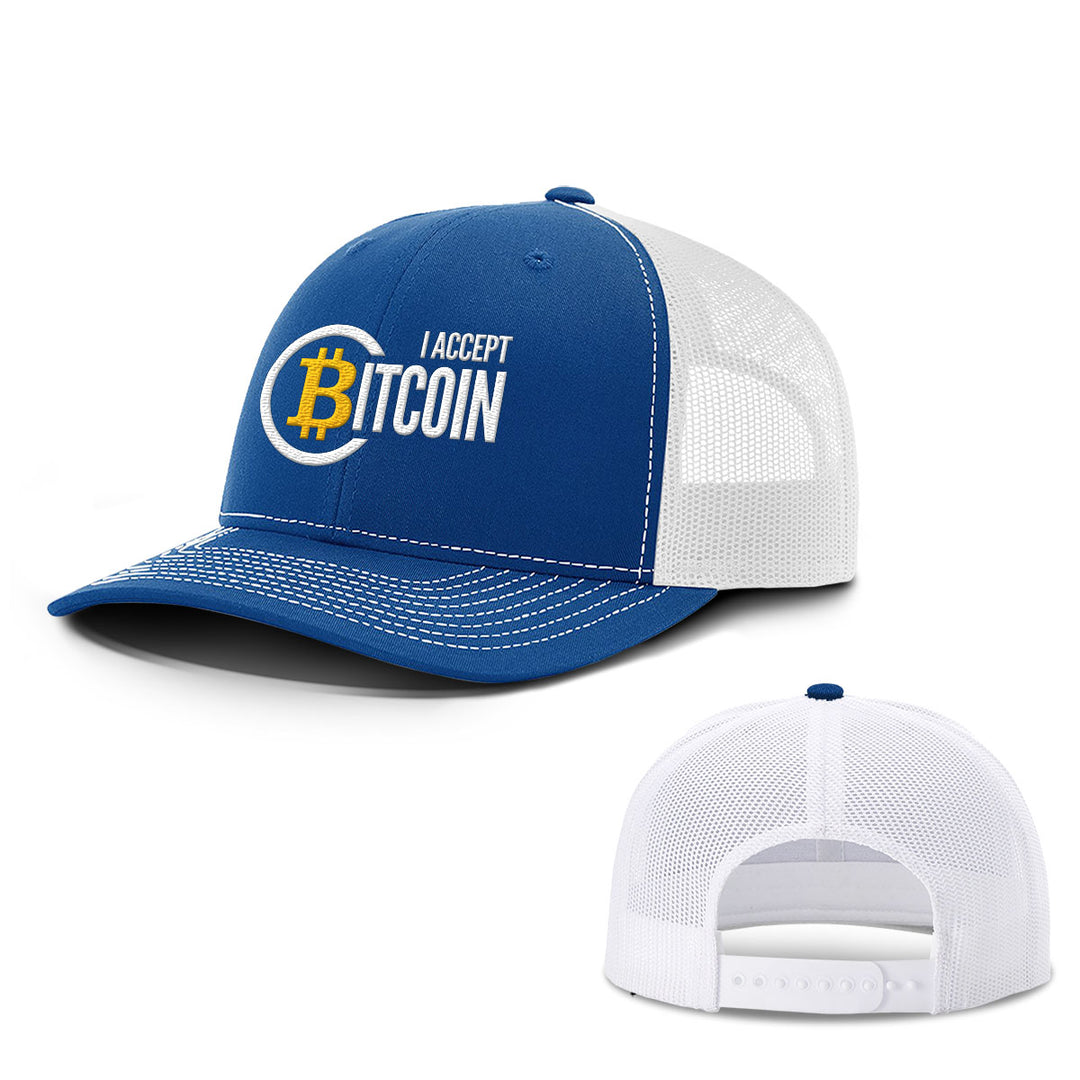 I Accept Bitcoin Hats - BustedTees.com